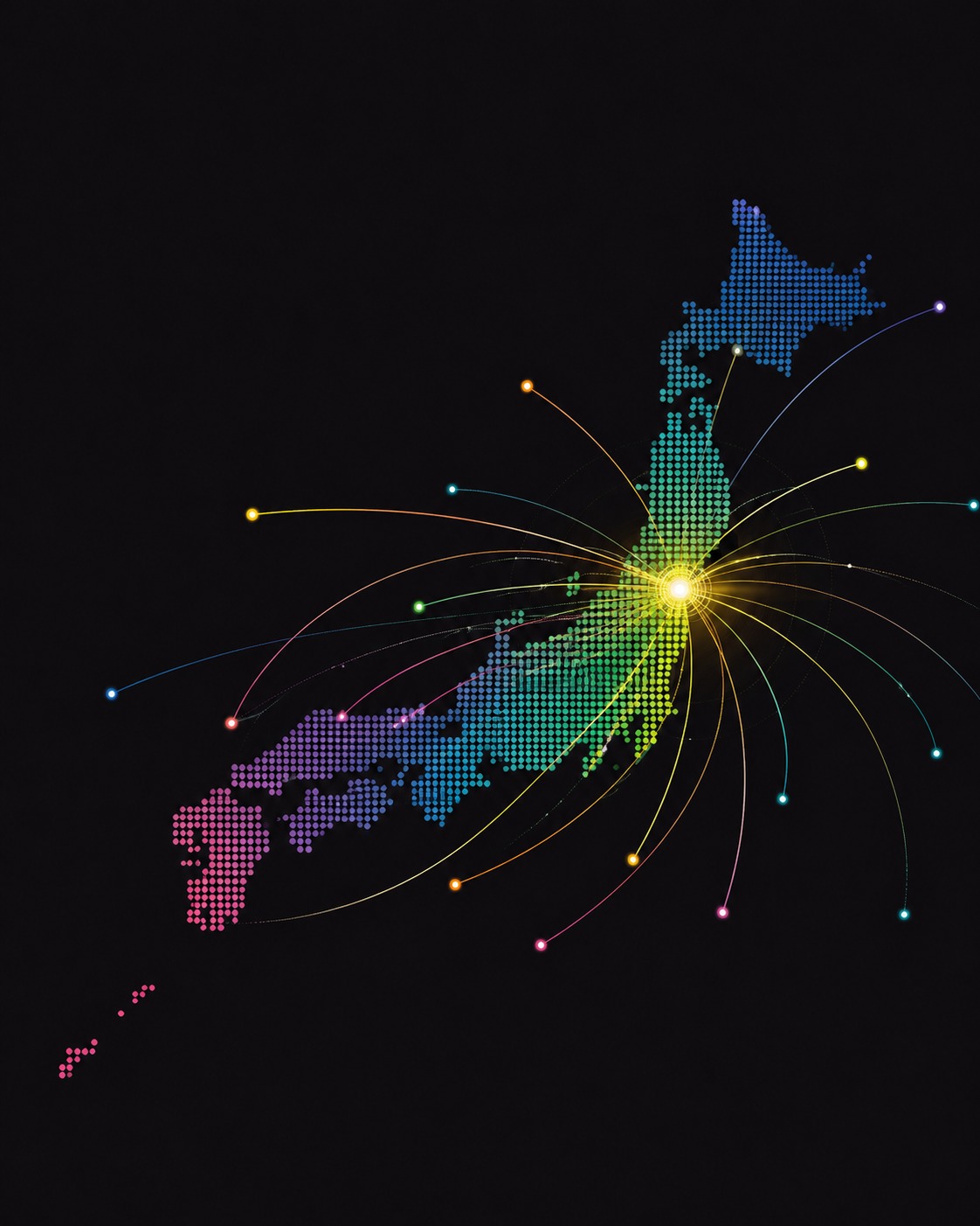仙台を拠点に、東北各地・全国へ広がる活動範囲のイメージ図
